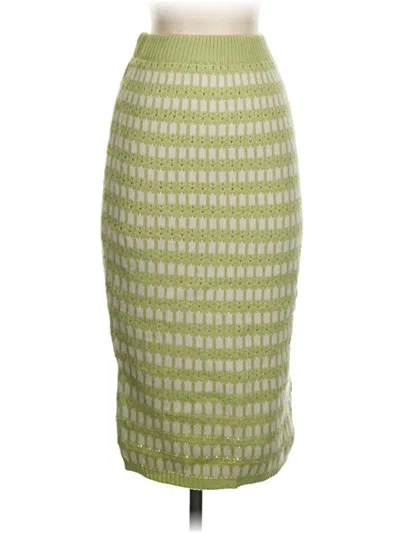 Pre-owned Pink Lily Casual Skirt In Green