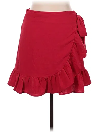 Pre-owned Pink Lily Casual Skirt In Red