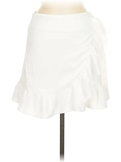 Pre-owned Pink Lily Casual Skirt In White