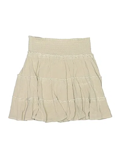 Pre-owned Pink Lily Casual Skirt In White