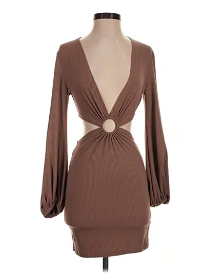 Pre-owned Pink Lily Cocktail Dress In Brown
