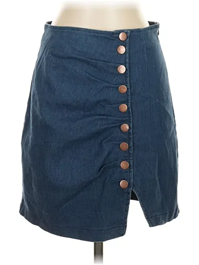 Pre-owned Pink Lily Denim Skirt In Blue