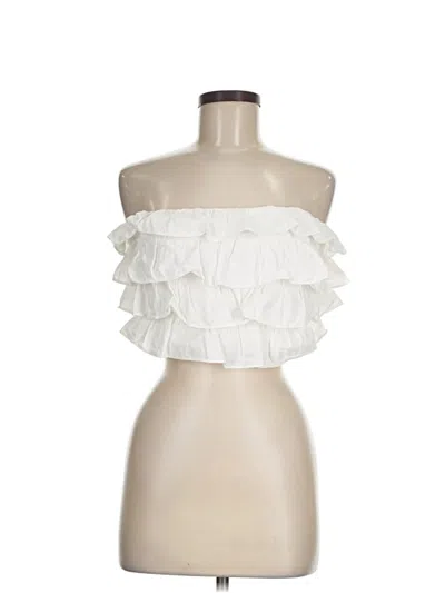Pre-owned Pink Lily Formal Skirt In White