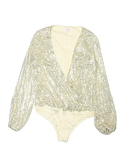 Pre-owned Pink Lily Kimono In Gold