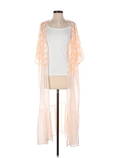 Pre-owned Pink Lily Kimono In Orange