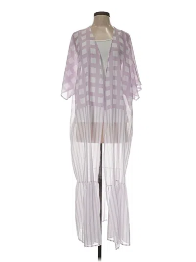 Pre-owned Pink Lily Kimono In Purple