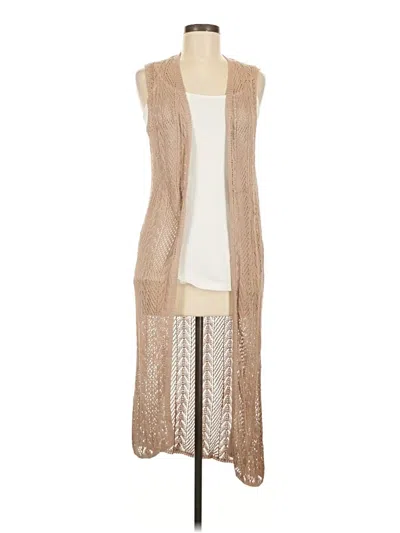 Pre-owned Pink Lily Kimono In Tan
