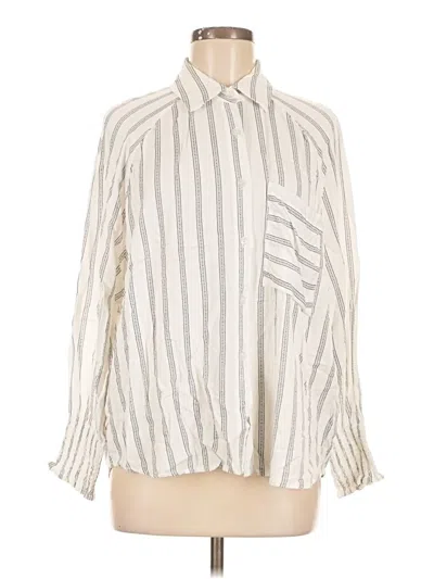 Pre-owned Pink Lily Long Sleeve Blouse In Ivory