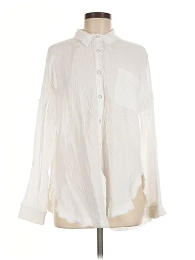 Pre-owned Pink Lily Long Sleeve Blouse In Ivory