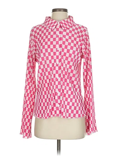Pre-owned Pink Lily Long Sleeve Blouse In Pink