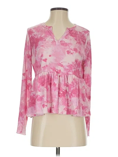 Pre-owned Pink Lily Long Sleeve Blouse In Pink