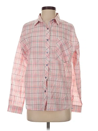 Pre-owned Pink Lily Long Sleeve Button Down Shirt In Pink