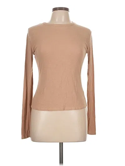 Pre-owned Pink Lily Long Sleeve T-shirt In Tan