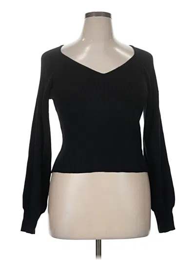 Pre-owned Pink Lily Pullover Sweater In Black