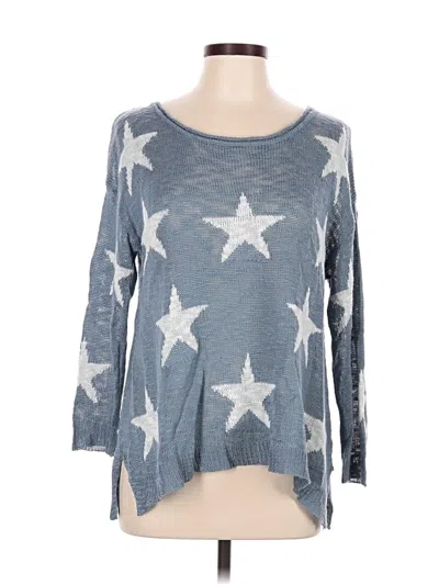 Pre-owned Pink Lily Pullover Sweater In Blue