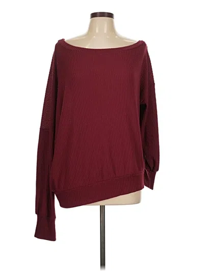 Pre-owned Pink Lily Pullover Sweater In Burgundy