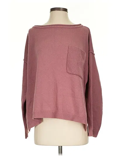 Pre-owned Pink Lily Pullover Sweater In Burgundy