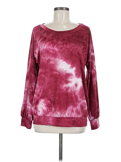 Pre-owned Pink Lily Pullover Sweater In Burgundy