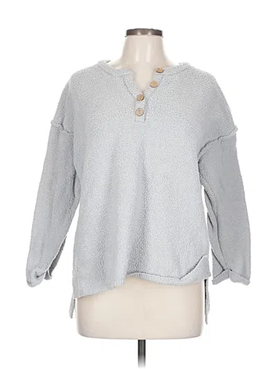Pre-owned Pink Lily Pullover Sweater In Gray