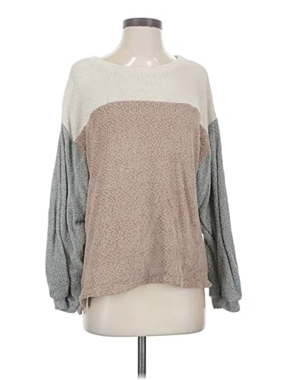 Pre-owned Pink Lily Pullover Sweater In Gray