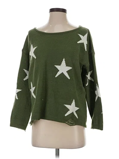 Pre-owned Pink Lily Pullover Sweater In Green