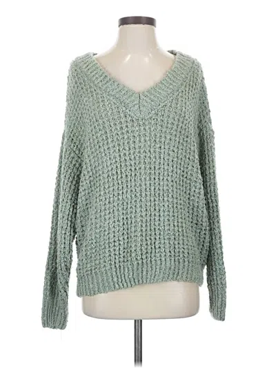 Pre-owned Pink Lily Pullover Sweater In Green