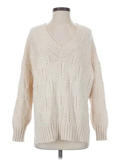 Pre-owned Pink Lily Pullover Sweater In Ivory