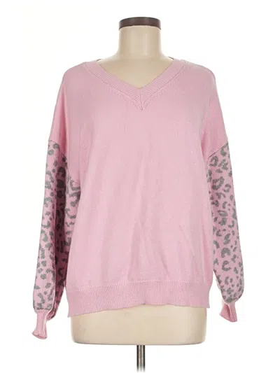 Pre-owned Pink Lily Pullover Sweater In Pink