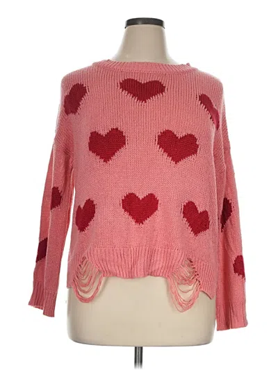 Pre-owned Pink Lily Pullover Sweater In Pink
