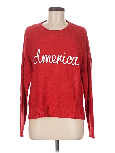 Pre-owned Pink Lily Pullover Sweater In Red