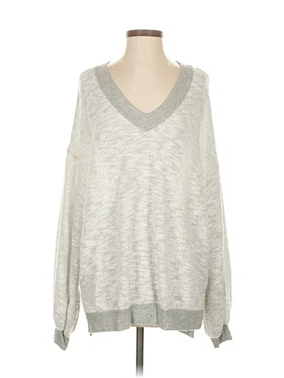 Pre-owned Pink Lily Pullover Sweater In Silver