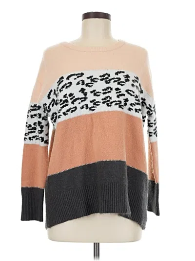 Pre-owned Pink Lily Pullover Sweater In Tan