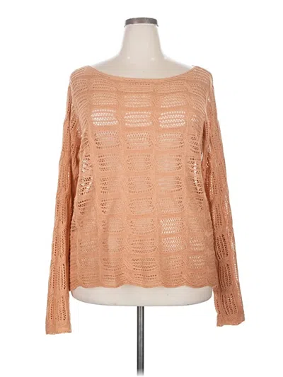 Pre-owned Pink Lily Pullover Sweater In Tan