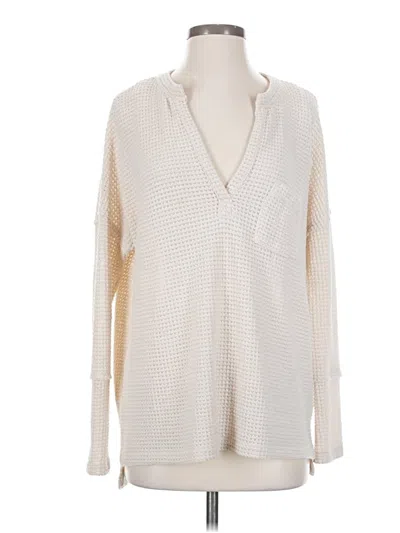 Pre-owned Pink Lily Pullover Sweater In White