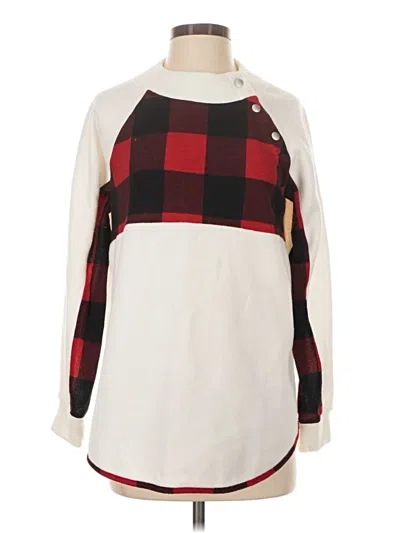 Pre-owned Pink Lily Pullover Sweater In White