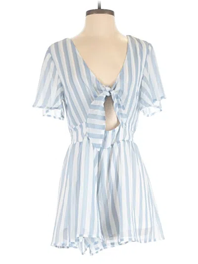 Pre-owned Pink Lily Romper In Blue