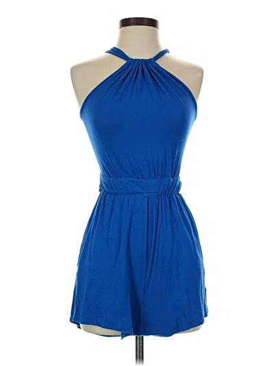 Pre-owned Pink Lily Romper In Blue