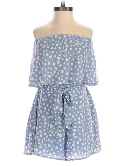 Pre-owned Pink Lily Romper In Blue
