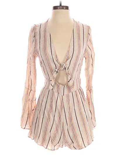 Pre-owned Pink Lily Romper In Ivory