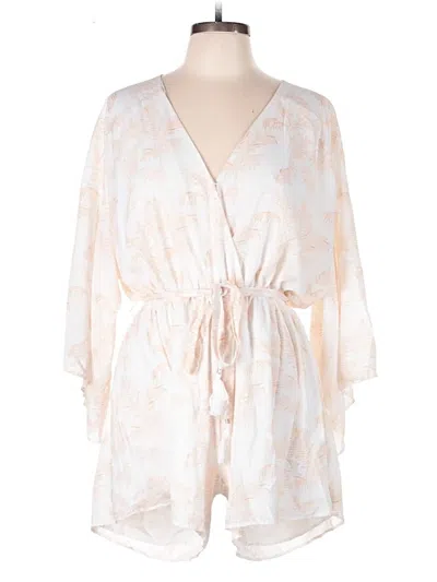 Pre-owned Pink Lily Romper In Ivory