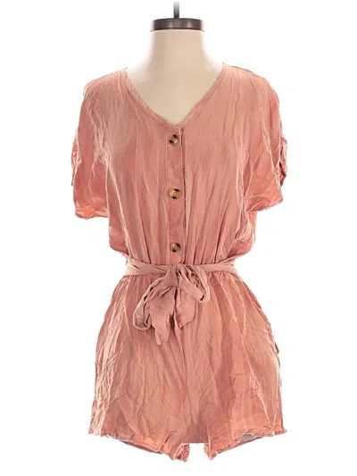 Pre-owned Pink Lily Romper In Orange