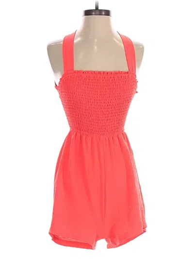 Pre-owned Pink Lily Romper In Orange