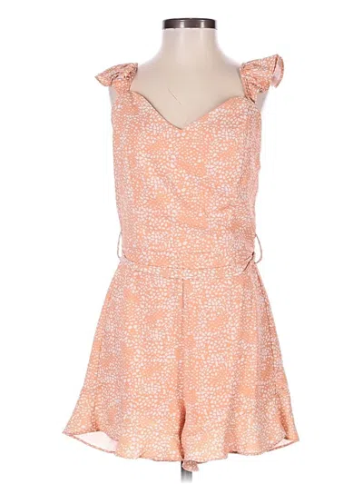 Pre-owned Pink Lily Romper In Orange