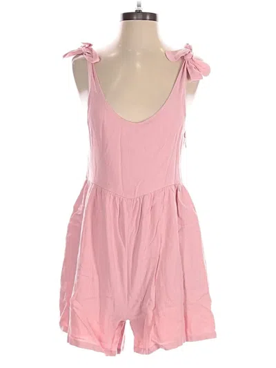 Pre-owned Pink Lily Romper In Pink