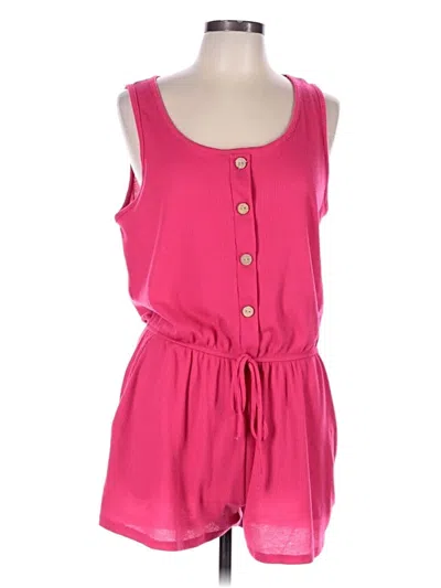 Pre-owned Pink Lily Romper In Pink
