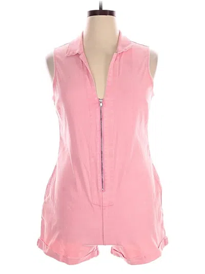 Pre-owned Pink Lily Romper In Pink