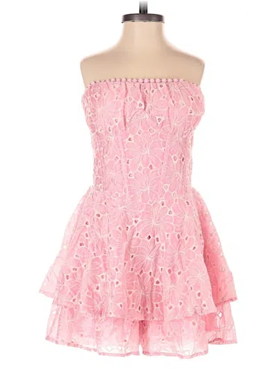 Pre-owned Pink Lily Romper In Pink