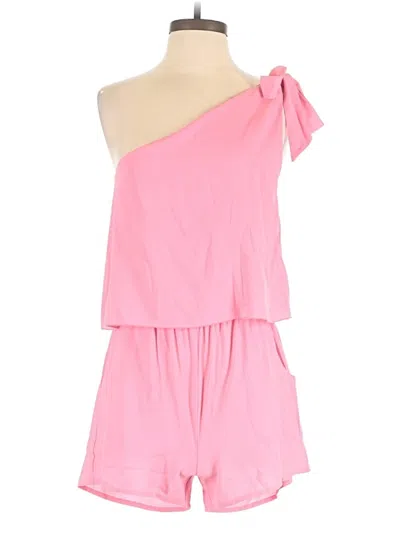 Pre-owned Pink Lily Romper In Pink