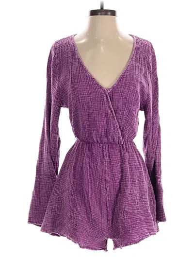 Pre-owned Pink Lily Romper In Purple