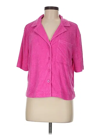 Pre-owned Pink Lily Short Sleeve Blouse In Pink